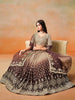 Brown Georgette Sequins Lehenga Choli With Dupatta