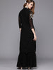 Black Embroidered Kurta With Sharara